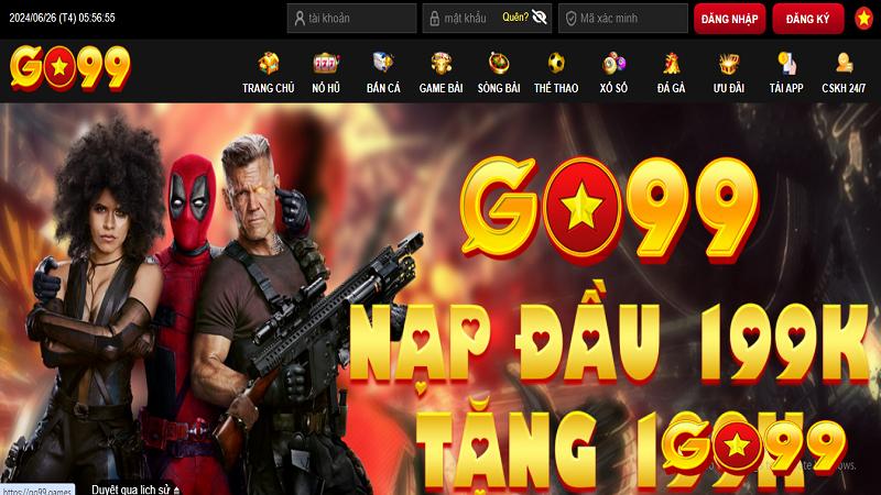 Truy cập vào website chính thức của GO99 qua link dẫn uy tín