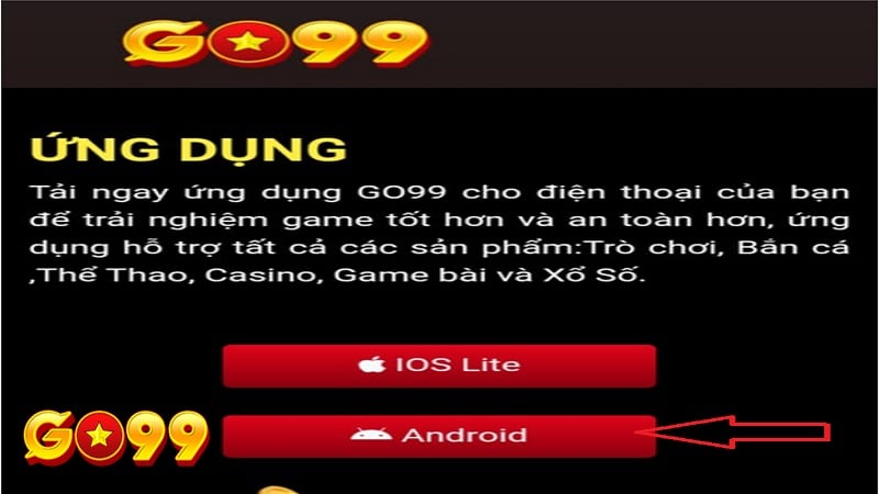 Tải app Go99 cho Android